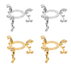 Платиновый & Золотой К 5 железная рама дисплея, для стеклянного шара, платиной и золотом, 52x31 мм, 4 шт / комплект