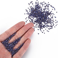 Blue 12/0 Glass Seed Beads, Opaque Colours Seep, Blue, 2mm, hole: 0.8mm