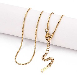 Настоящее золото 18K 1.2мм 304 ожерелья из нержавеющей стали с цепочкой Boston Link, ионное покрытие (ip), реальный 18 k позолоченный, 15.94~16.14 дюйм (40.5~41 см)