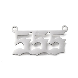 Нержавеющая Сталь Цвет 304 подвески из нержавеющей стали, номер 5 очарование, цвет нержавеющей стали, 11.5x22.5x1 мм, отверстие : 1.4 мм