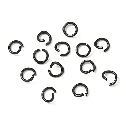 Черный 304 кольца прыжок из нержавеющей стали, круглые кольца, открытые кольца прыжок, чёрные, 5x0.8 мм, внутренний диаметр: 3.5 мм