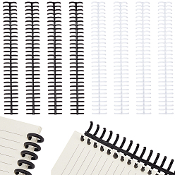 Mixed Color Plastic Loose Leaf Book Binder Hinged Rings, Binder Combs, Mixed Color, 280x36x11.5mm, 6pcs/color, 2 colors, 12pcs.