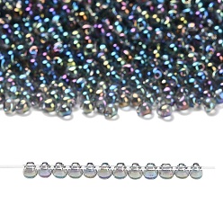(DP249L) Transparent Light Gray AB Миюки 3.4мм капельные бусины, японский бисер, прозрачные цвета AB, (dp249l) прозрачный светло-серый ab, 3.4x3 мм, отверстие : 0.65 мм, Около 180 шт / 10 г