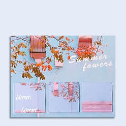 Цветок Милый квадратный блокнот для заметок, наклейки с наклейками, для офисного школьного чтения, цветок, 60x60 мм, 60 листы/книга