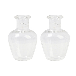 Прозрачный Прозрачные контейнеры для стеклянных шариков, вазы формы, прозрачные, 2x2.95 см, Внутренний диаметр: 0.5 cm