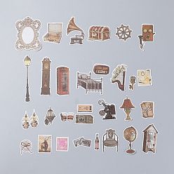 Смешанные Узоры Уплотнительные наклейки, этикетки наклейки наклейки, для скрапбукинга, детские поделки художественных промыслов, альбом, смешанные узоры, 8.2x6.2 см, 60 шт / комплект