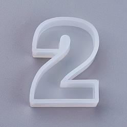 Number Силиконовые формы, формы для литья смолы, для уф-смолы, изготовление подвесок из эпоксидной смолы, число, кол. 2, 44x33x10 мм