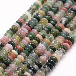 Indian Agate Natural Indian Agate Beads Strands, Rondelle, 4x2mm, Hole: 0.8mm, 150pcs/strand, 15~15.5 inch