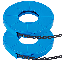 Black 2 Rolls Galvanized Iron Multi-functional Cable Ties, Black, 12x0.7mm, 10m/roll