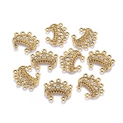 Античное Золото Коннекторы из сплава, компоненты для люстры, без свинца и без кадмия, треугольные, античное золото , 22x19x2.5 мм, отверстие : 1.5 мм