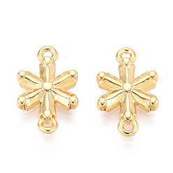 Настоящее золото 18K Подвески из латуни, цветок ссылки, долговечный, без никеля , реальный 18 k позолоченный, 13x8x2 мм, отверстие : 1 мм