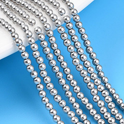 Гейнсборо Выпечка из окрашенного перламутрового стекла жемчужные бусинки, круглые, светло-серые, 2 мм, отверстие : 0.6 мм, около 200~201 шт / нитка, 15.75 дюйм (40 см)