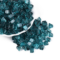 Светлый Морско-зеленый Прозрачные стеклянные бусины пикассо, треугольные, светло-зеленый, 7.5x7.5~8.5x6~6.5 мм, отверстие : 1.4~1.6 мм, Около 775 шт / фунт