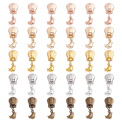 Mixed Color 30Pcs 5 Colors Bird Charm Alloy Zipper Pull Tabs, Mixed Color, 27mm, 6pcs/color