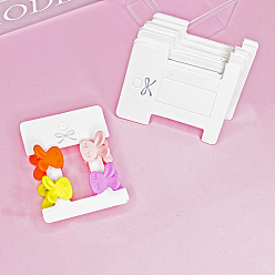 Белый Карты дисплея скрепки для волос, заколки для волос украшения аксессуары для волос, белые, 10x6 см