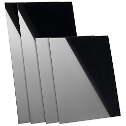 Black PandaHall Elite 4pcs 2 Style DIY Acrylic Board, for DIY Tip Cards, Rectangle, Black, 2pcs/style