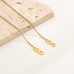 Настоящее золото 18K Минималистская резьба для сережек-гвоздиков из нержавеющей стали, реальный 18 k позолоченный, 115 мм