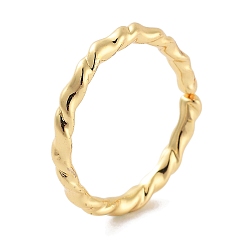 Золотой Латунные открытые манжеты для женщин, долговечный, без свинца и без кадмия, золотые, 2.5 мм, регулируемый