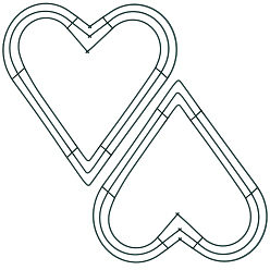 Сердце 2шт. железные рамки для венков, для рождественских свадебных торжеств, сердце, 315x310x2~12.5 мм