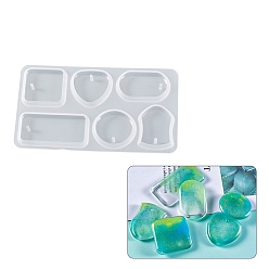 Rectangle Силиконовые формы для подвесок пищевого класса своими руками, формы для литья смолы, прямоугольные, 152x90x8 мм