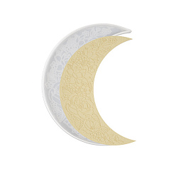 Луна Силиконовые формы, формы для подставок, формы для литья гипсовой смолы, белые, луна, 218x152x9 мм