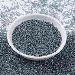 (RR178) Transparent Gray Luster Миюки круглые бусины рокайль, японский бисер, 15/0, (р-р 178) прозрачный серый глянец, 1.5 мм, отверстия : 0.7 mm, около 250000 шт / фунт