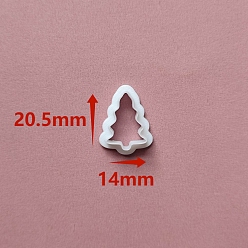 Christmas Tree Christmas Plastic Molds, Clay Cutters, Clay Modeling Tools, for Earring Making, Christmas Tree, 2.05x1.4cm