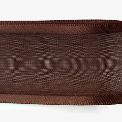 Coconut Brown 100 Yards Polyester Organza Ribbon with Satin Edge, Coconut Brown, 3/8 inch(9mm)