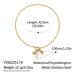 Shoes Европейский стиль 304 ожерелья с подвесками из нержавеющей стали, реальный 18 k позолоченный, обуви, 16.54 дюйм (42 см)