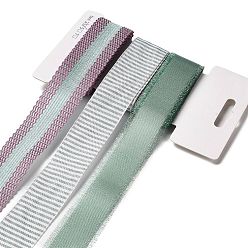 Бледно-Зеленый 9 ярдов 3 стилей полиэфирной ленты, для поделок своими руками, бантики для волос и украшение подарка, светло-зеленая цветовая палитра, бледно-зеленый, 1~1-1/8 дюйм (25~28 мм), около 3 ярдов / стиль