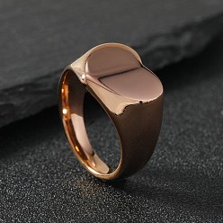 Розовое Золото Сердце 201 перстни из нержавеющей стали, розовое золото , размер США 8 (18.1 мм)