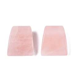 Розовый Кварц Природного розового кварца подвески, трапециевидные подвески, 27.5~28.5x24~25x13~13.5 мм, отверстие : 3.5~4.5 мм