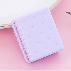 лаванда Пластиковые точилки карандашей, имитация печенья, квадратный, лаванда, 4x3 см