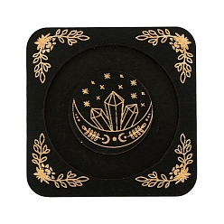 Алмаз Квадратный поднос для деревянного браслета, декоративный поднос для браслетов, алмаз, 9.5x9.5x0.95 см