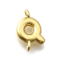 Letter Q Подвески из латуни, без свинца и без кадмия, долговечный, стойки покрытие, реальный 18 k позолоченный, Буква Q, 12x7x2 мм, отверстие : 1.2 мм