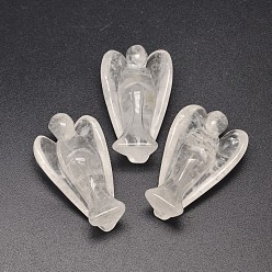 Quartz Crystal Natural Crystal Home Display Decorations, Angel Decor Healing Stones, Energy Reiki Gifts for Women Men, 38~40x27~28x13~14mm
