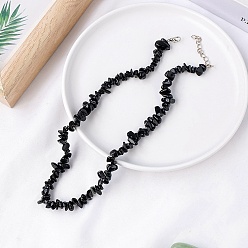 Обсидиан Колье из натуральных бусин обсидиана, 18.90 дюйм (48 см)