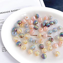 (52) Непрозрачная лаванда Непрозрачный акрил европейского бисера, бусины с большим отверстием, тыква, разноцветные, 14x13 мм, отверстие : 5 мм