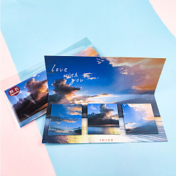 Разноцветный Квадрат с блокнотом для заметок с рисунком пейзажа, наклейки с наклейками, для офисного школьного чтения, красочный, 60x60 мм, 20 листы / стиль, 3 стили, 60 листы/книга