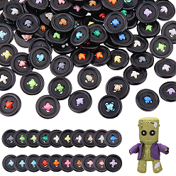 (52) Непрозрачная лаванда 120шт 20 цвета смоляные пуговицы глаз кабошоны, кукольные глазные яблоки своими руками плоские круглые смоляные глаза для масок, куклы, разноцветные, 15 мм, 6 шт / цвет