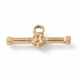 Розовое Золото Ионное покрытие (ip) 304 детали тумблеров из нержавеющей стали, бар, розовое золото , 22x9x3 мм, отверстие : 2 мм