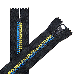 Black Garment Accessories, Resin Zipper, Zip-fastener Components, Black, 15x3.5x0.3cm