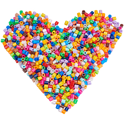 (52) Непрозрачная лаванда 1000шт PE DIY плавкие бусины плавкие бусины сменные стержни, трубка, разноцветные, 5x5 мм, отверстие : 3 мм