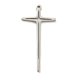 Нержавеющая Сталь Цвет Не тускнеющие 304 подвески из нержавеющей стали, звезда очарование, цвет нержавеющей стали, 25.5x13x1 мм, отверстие : 0.9 мм