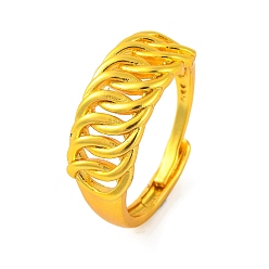 Золотой Регулируемые кольца из латунной цепочки для женщин, без свинца и без кадмия, золотые, 9 мм, внутренний диаметр: 20 мм