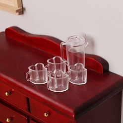 Прозрачный Наборы пластиковых бутылок для воды, миниатюрные украшения, для садовых кукольных домиков, прозрачные, 12~17x10~22 мм