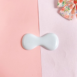 Светло-голубой Непрозрачные кабошоны из смолы, бантом, светло-голубой, 58x28 мм