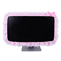 Pearl Pink 1Pc Polyester Lace Computer Frame Cover, Bowknot, Pearl Pink, 840~880x68~76x7.5~18.5mm