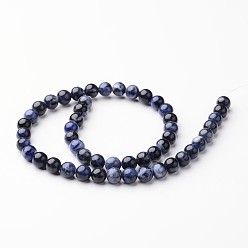 Sodalite Round Natural Sodalite Bead Strands, 8mm, hole: 1mm, about 47~48pcs/strand, 15 inch