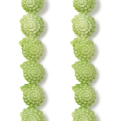 Shell Shape Нити синтетических бусин, окрашенных в коралловый цвет, зеленый лайм, формы раковины, 11x11x7 мм, отверстие : 1 мм, около 30 шт / нитка, 12.99'' (33 см)